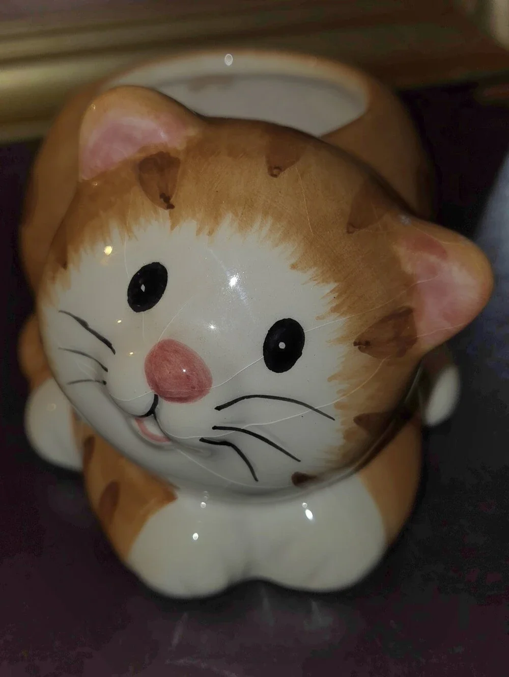Choice MSR Imports Ceramic Orange Tabby Cat Planter - Cute Pet-Themed Décor